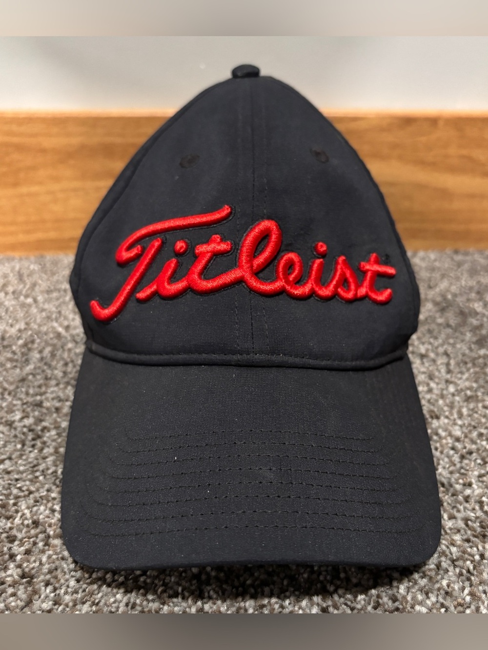 Titleist Pro V1 FootJoy FJ Golf Hat Embroidered Adjustable Cap Black Red